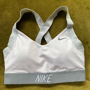 White And Grey Nike Sports Bra